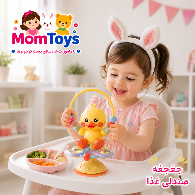 جوجه جغجغه ای و دستورزی صندلی غذا